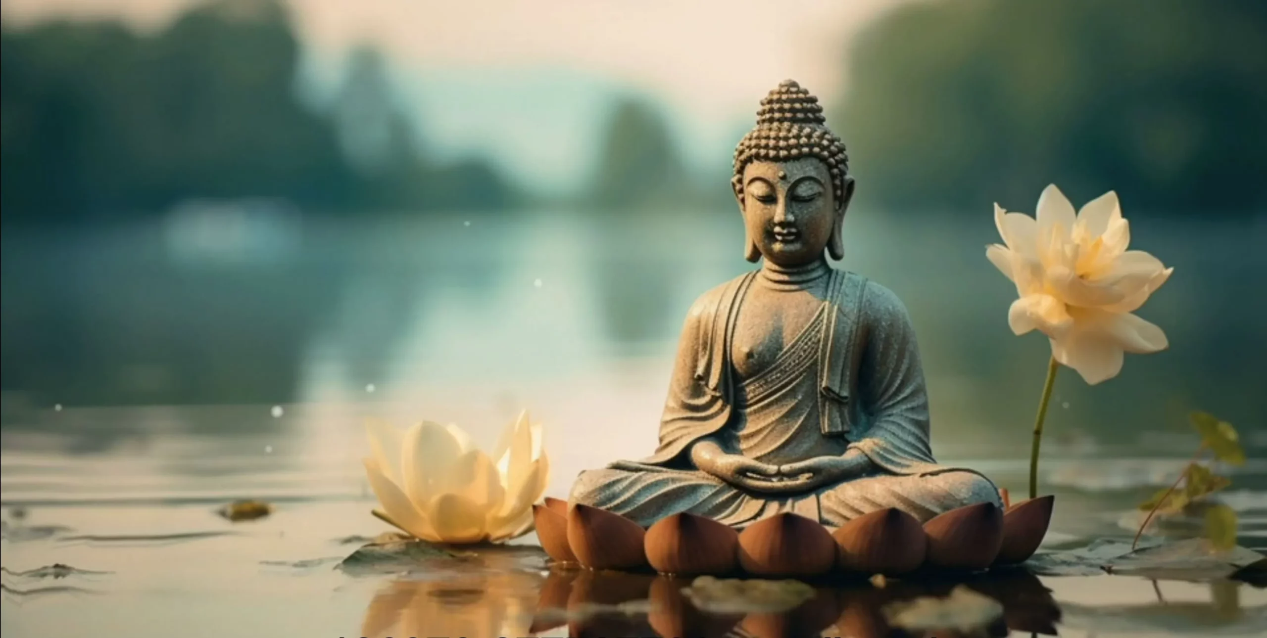 Buddha-Statue in ruhiger Meditationshaltung